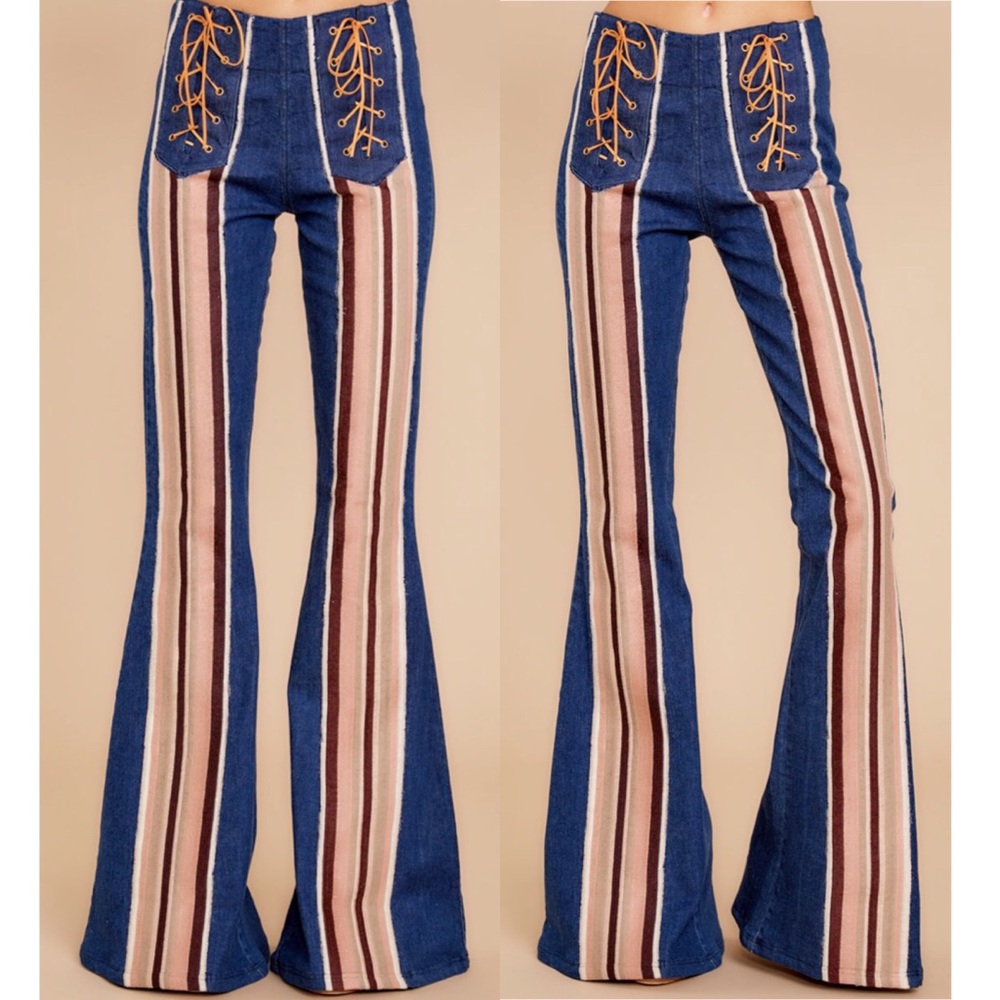 Judith March | Denim Bell Bottoms. - Picture 2 of 6